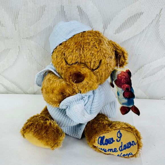 5 for $25| Nap Time Rattle Plush 6" Teddy Bear Now I Lay Me Down To Sleep - Picture 6 of 6